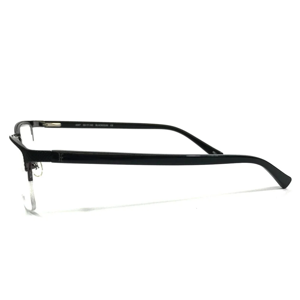 Helium Eyeglasses Frames 4347 BLACK/GUN Black Gunmetal Half Rim 52-17-140